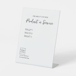 Minimale Logo-Geschäftsunterschrift Sockelschild