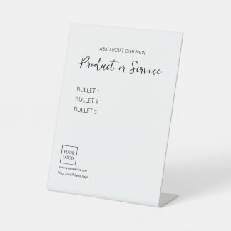 Minimale Logo-Geschäftsunterschrift Sockelschild