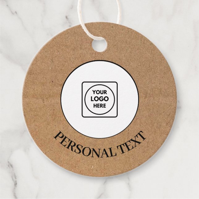Minimale Logo-QR-Code-Geschäftsetiketten Preisschi Geschenkanhänger (Vorderseite)