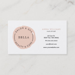 Minimale Logokombination und Wellness-Center-Termi Terminkarte