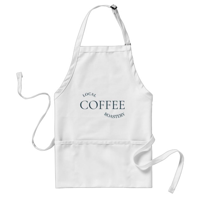 Minimale lokale Kaffeerösterei-Logo Schürze (Vorne)