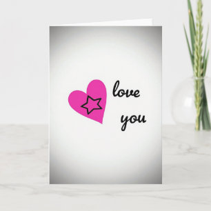 Minimale Love You Stern Herz Karte