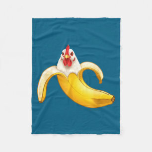 Minimale lustige Hühnerliebhaber-Bananen-Jungs Fleecedecke