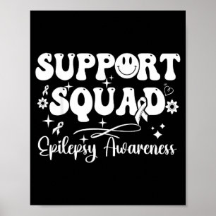 Minimale lustige Unterstützungsgruppe Lila Epileps Poster