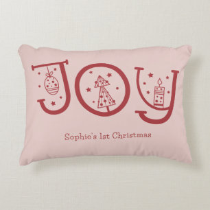 Minimale lustige Weihnachtsfreude Grafik-Geschenk Dekokissen