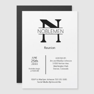 Minimale Magnetfamilie Wiedersehen Monogramm Magnetkarte
