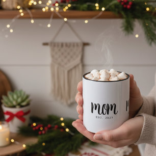 Minimale Mama etablierte Junge Mutter Zweifarbige Tasse