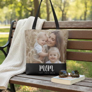 Minimale Mama etabliertes Script Black Foto