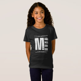 Minimale Mama-Mood-Mond-Bär-Design T-Shirt