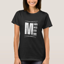 Minimale Mama-Mood-Mond-Bär-Design T-Shirt