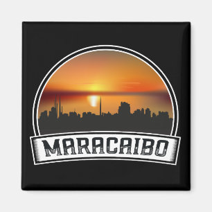 Minimale Maracaibo Venezuela Skyline Vintage Reise Magnet