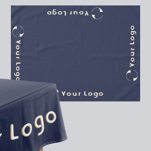 Minimale Markenmesse Navy Blue Tischdecke