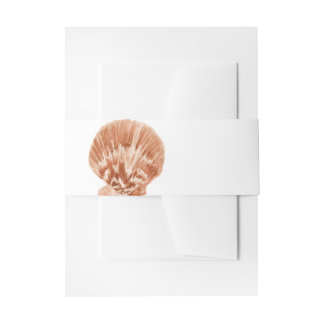 Minimale Meeresschalen-Einladung Bauchbinde (Braun Einladungsbanderole