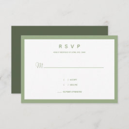 Minimale Mikro-Hochzeitssage RSVP Karte