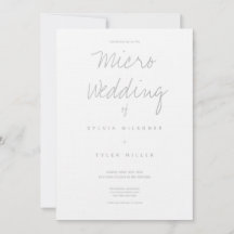 Minimale Mikro-Wedding-White-Gray-Typografie