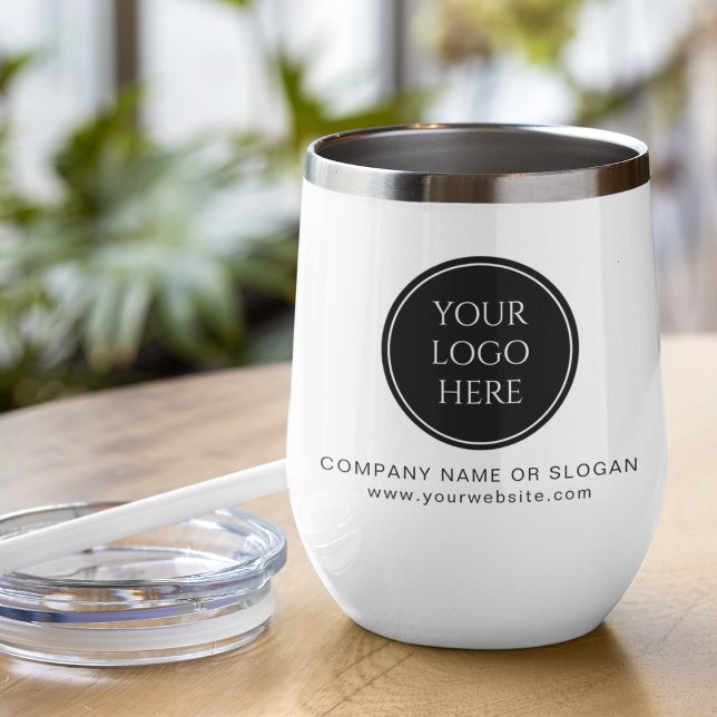 Minimale Mindestsätze für Unternehmenswerbung für  (Modern Business Logo Corporate Promotional Minimal Thermal Wine Tumbler)
