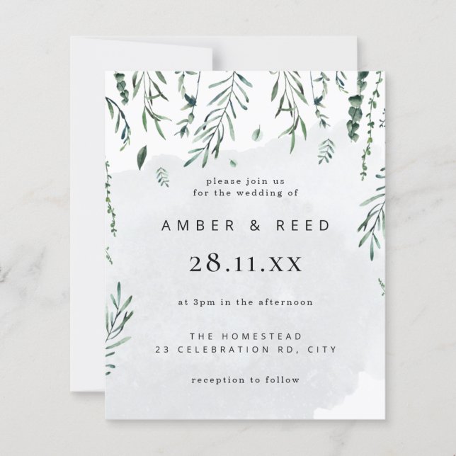 Minimale Mindestwasserfarbe bei Hochzeiten von Blä (Vorderseite)