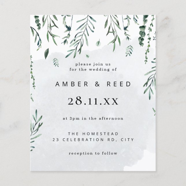 Minimale Mindestwasserfarbe bei Hochzeiten von Blä Flyer (Vorne)