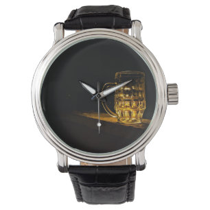 Minimale Minimalistische Bier-Zeit Armbanduhr