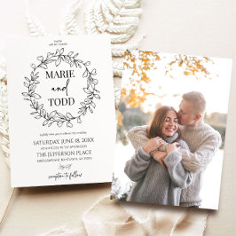 Minimale Minimalistische Zweigstelle und Leaf-Kran Einladung