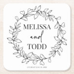 Minimale Minimalistische Zweigstelle und Leaf-Kran Rechteckiger Pappuntersetzer<br><div class="desc">Dies sind Minimal Minimalistisch Branch und Leaf Wreath Wedding Paper Untersetzer!</div>