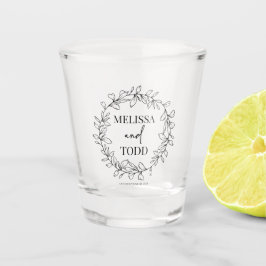 Minimale Minimalistische Zweigstelle und Leaf-Kran Schnapsglas