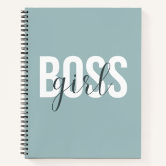 Minimale Mint-Boss-Girl-Notizbuchhülle Notizbuch