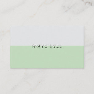 Minimale Minze Green Business Card Visitenkarte
