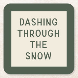 Minimale Mod Typografie Weihnachtsfest Untersetzer