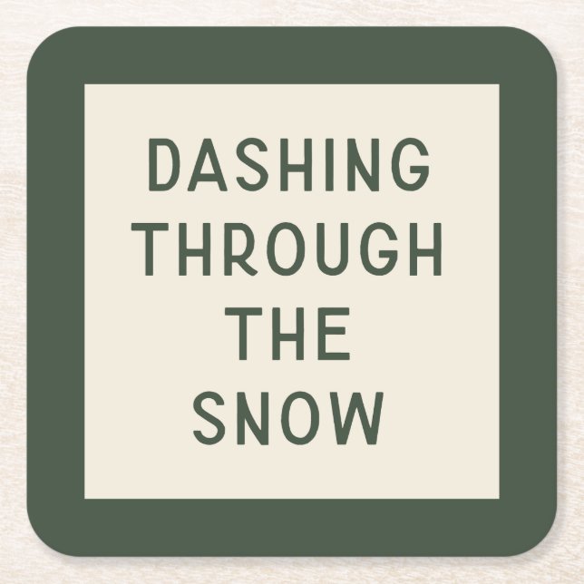 Minimale Mod Typografie Weihnachtsfest Untersetzer (Vorderseite)