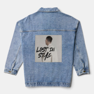 Minimale Mode-Zitat Jeansjacke