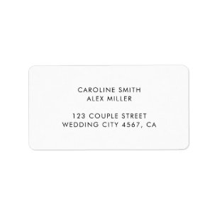Minimale moderne Art Deco Typografie Hochzeit Adressaufkleber