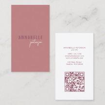 Minimale moderne Berufliche QR Code Dusty Rose