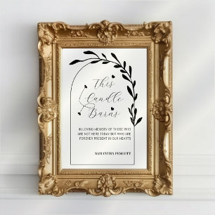 Minimale Moderne dieses Kerzenlicht Burns Wedding  Poster