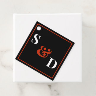 Minimale moderne editierbare Hochzeit Geschenkanhänger
