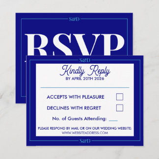 Minimale moderne editierbare Hochzeit RSVP Karte