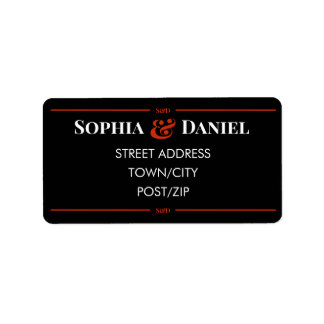 Minimale moderne editierbare Hochzeits-RSVP-Adress Adressaufkleber