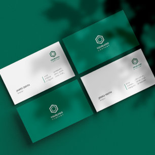 Minimale moderne elegante grüne Farbe Visitenkarte