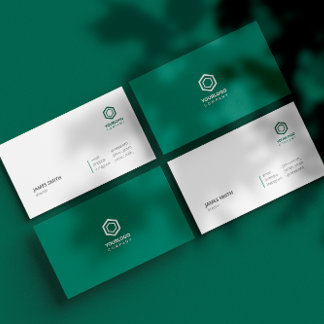 Minimale moderne elegante grüne Farbe Visitenkarte