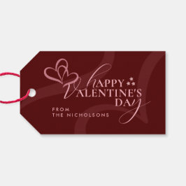 Minimale moderne elegante Typografie Valentinstag Geschenkanhänger