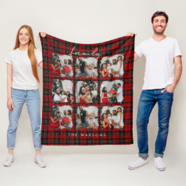 Minimale moderne festliche rustikale Familienfotos Fleecedecke