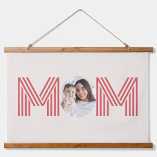 Minimale moderne Geschenkidee zum Muttertag mit Fo Wandteppich Mit Holzrahmen