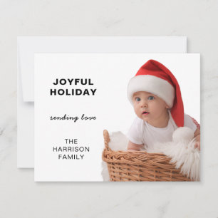 Minimale moderne Gestaltung für Weihnachtsfotos Feiertagskarte