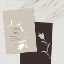 Minimale moderne Greige- und Espresso-Blumenhochze