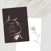 Minimale moderne Greige- und Espresso-Blumenhochze