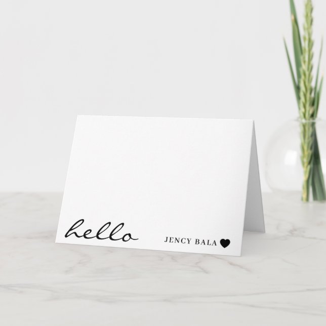 Minimale moderne Herz saubere weiße Gestaltung (Vorderseite)