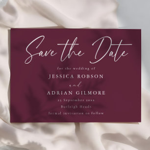Minimale moderne Hochzeit Save The Date