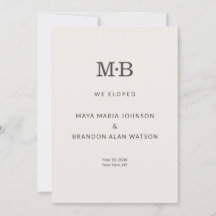Minimale moderne Hochzeitsanzeige Karte