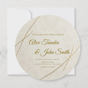 Minimale moderne Hochzeitseinladung – Elegant JP Einladung