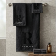 Minimale moderne klassische schwarze Monogramm